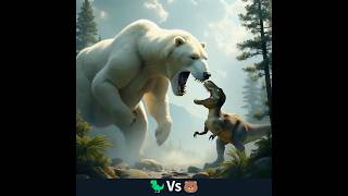 Tyrannosaurus vs White Bear 🦖× 🐻 fight Shorts [upl. by Sakul]