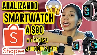 Haul SMARTWATCH SHOPEE Y68  Funciona  😨😱 Aduana [upl. by Mab366]