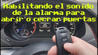 VW jetta  Vento Habilitando Sonido de la alarma Cerrado y Apertura de puertas VCDs  VAGCOM [upl. by Yard]