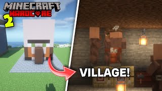 Building a Village Inside a Villager in Hardcore Minecraft [upl. by Rahman131]