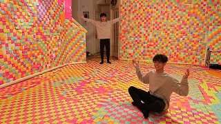 CRAZY STICKY NOTE PRANK ON FAMILY [upl. by Takken]