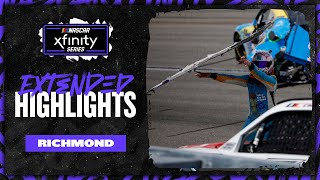 Bumper thrown in Xfinity Series race at Richmond  Extended Highlights [upl. by Sulihpoeht]