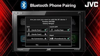 JVC KWM845BW KWV940BW Multimedia Receiver Bluetooth Pairing [upl. by Acemahs60]