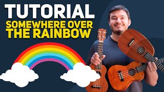 Como Tocar SOMEWHERE OVER THE RAINBOW  Israel Kamakawiwoʻole TUTORIAL DE UKULELE [upl. by Phene]