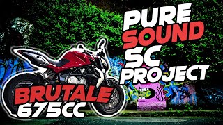 PURE SOUND MV AGUSTA BRUTALE 675  SC PROJECT EXHAUST [upl. by Yahc]