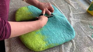 The making of a felt slipper [upl. by Suzi]