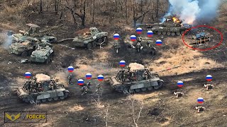 How Ukrainian drones brutally Blow up hundreds of Russian soldiers and dozens of tanks in one attack [upl. by Siwel]