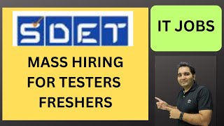 IT Jobs  SDET Jobs  Fresher Jobs fresherjobs rdtechnicallearning [upl. by Rena238]