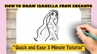 How to draw ISABELLA FROM ENCANTO [upl. by Aratahc]