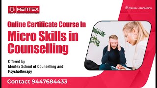 Online Certificate Course in Micro Skills in Counselling [upl. by Buxton]