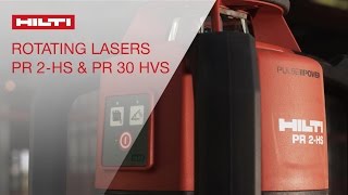 INTRODUCING the Hilti rotating lasers PR 2HS and PR 30HVS [upl. by Harold237]