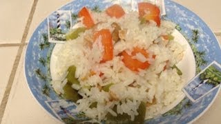 Steamed rice and vegetables wo a rice cooker [upl. by Eupheemia743]