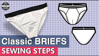 Basic BRIEFS for Men DIY  Sewing Steps  PDF Patterns Boutique Sew Along [upl. by Katherine571]