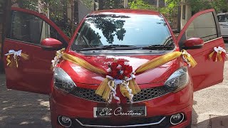 Car decoration for wedding  Wedding Car decoration ideas lehomemade bridal [upl. by Hallee506]