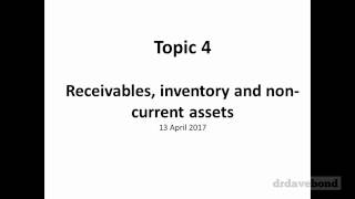 Topic 4  Receivables inventory and noncurrent assets [upl. by Dnomse]