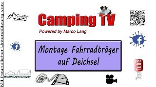 Montage Fahrradträger Fiamma Carry Bike XL auf die Deichsel an einem Knaus Sport [upl. by Yaral]