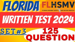 Florida Permit Test 2024  Florida DMV Permit Test  Florida DMV Practice Test 3  125 questions n [upl. by Nilyam27]