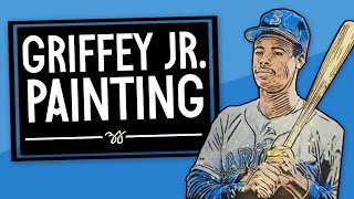 Painting Ken Griffey Jr and talking about Topps Project 2020 [upl. by Meeki]