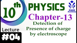 Detection of presence of charge by Electroscope  Chapter 13  Physics Class 10th  Lec  4 [upl. by Russon1]