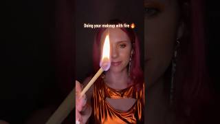 Doing your makeup with fire ❤️‍🔥 part1 asmr tingles [upl. by Mairym575]