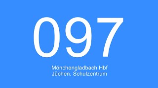 Video Linie 097  Mönchengladbach Hbf  Jüchen Schulzentrum  2024 [upl. by Nnyleuqcaj]