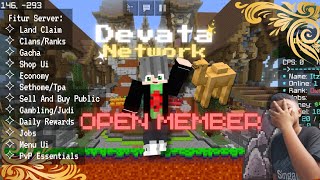 OPEN MEMBER SERVER MINECRAFT BEDROCK 12144 Devata Network TERBARUU MCPE [upl. by Daphna]