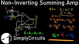 NonInverting Summing Amplifier  Analyzed [upl. by Wiersma666]