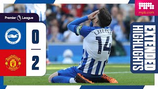 Extended PL Highlights Brighton 0 Man United 2 [upl. by Arawaj236]