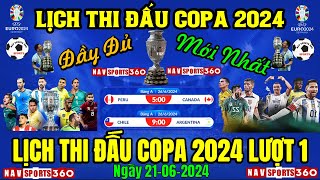 Lịch Thi Đấu COPA AMERICA 2024 Hôm Nay Mới Nhất Và Đầy Đủ  Ngày 2362024 Bản Full Nhất [upl. by Neddie]