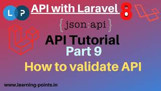 Validate API  API POST Request  Validate POST Request  API Tutorial  API with Laravel Laravel 8 [upl. by Eiramassenav80]