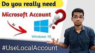 Local Account vs Microsoft Account windows 10 HINDI [upl. by Yelrebmyk]