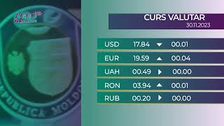 BNM CURSUL VALUTAR 3011 2023AGRO TV News [upl. by Eikram]