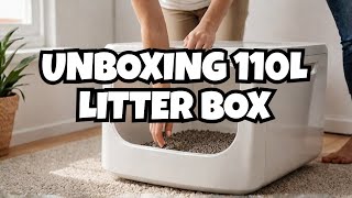 ZeaCotio Self Cleaning Litter Box 110L Unboxing and initial setup [upl. by Dyraj395]