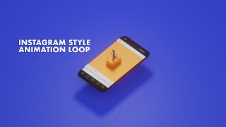 Blender 282  Instagram Style Animation Loop [upl. by Yelats]