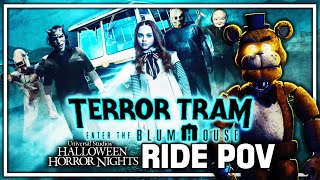 Terror Tram Enter the Blumhouse  Universal Hollywood Halloween Horror Nights 2024 [upl. by Adnana]