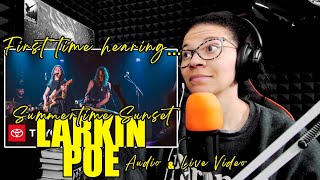 First Time Hearing Larkin Poe  Summertime Sunset  Audio amp Live Reaction [upl. by Namra]