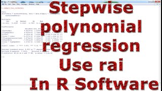 Stepwise polynomial regression Use rai With In R Software [upl. by Aneek]