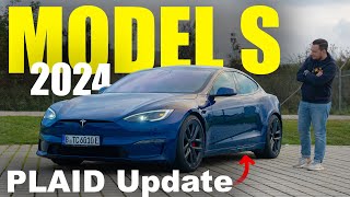 Tesla Model S Plaid 2024  updated seats and software [upl. by Edyaj]