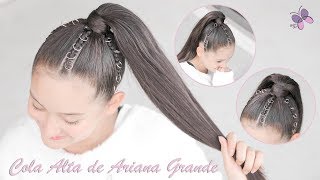 Coleta Alta de Trenzas con Argollas Peinado de Ariana Grande  Peinados y Trenzas de Moda [upl. by Airtemad900]