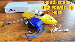 Easy Way To charge Toy Boat Power Up With Manual Hand Crank Charger  Boat Hacks [upl. by Reece]