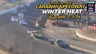 Caraway Speedway WINTER HEAT Limited Late Model Racing February 3 2024 [upl. by Kramnhoj407]