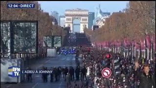 La foule dit adieu à Johnny Hallyday sur l’air du quotPénitencierquot [upl. by Feodore]