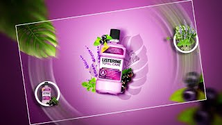 Listerine total care poster design by photoshop Daraphotoshop learn photoshop first beginner [upl. by Airemaj95]