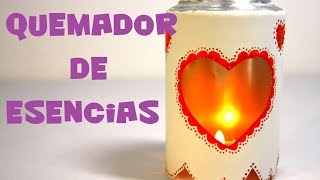 QUEMADOR DE ESENCIAS PARA SAN VALENTIN CON LATA DE REFRESCO RECICLADA [upl. by Eilac296]