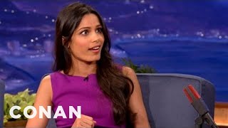 Freida Pinto On Bollywood Dancing amp quotTrishnaquot  CONAN on TBS [upl. by Wren]