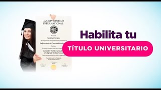 Habilita tu título universitario ¡fácil y rápido [upl. by Otxilac725]