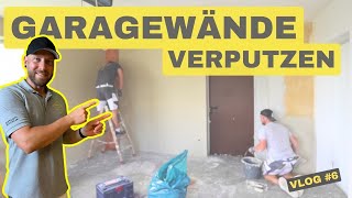 Badezimmer glatt spachteln  Fassade mit InlineRoller  vlog 6 [upl. by Stephie]