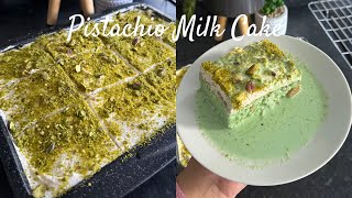 Pistachio Milk Cake Recipe  Tres Leches from Scratch  Ramadan Recipe [upl. by Ettegroeg]