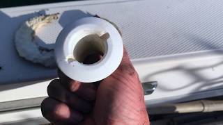 FishinWithFatt We almost sank the GRADY How to replace Thru Hull Fitting [upl. by Ditzel]