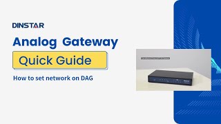 How To Set Network on DINSTAR Analog Gateways [upl. by Nimzzaj33]